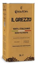Costa d'Oro – Il Grezzo, Olio extravergine di oliva non filtrato 100% italiano. Estratto a freddo subito dopo il raccolto, ricco di vitamine e antiossidanti naturali. Latta Da 3 litri. - 1