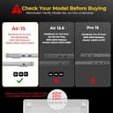 EooCoo Custodia compatibile con MacBook Air 15 Pollici M4 M3 M2 2025-2023 A3241 A3114 A2941, Copertina Rigido per Cover MacBook Air con 15,3" Retina Display,Protettivo Mac Air- Cristallo Trasparente - 2