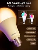 Lepro AI Smart Bulb E27, 4 Packs 1520LM Colour Changing Light Bulb, 12W(100W) WiFi Bulbs, Schedule & Timer, Work with Alexa & Google Assistant, Personalized AI Lighting Designer - 2