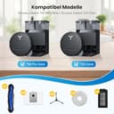 24 Stück Zubehör für Ecovacs Deebot T50 Pro Omni Gen2 / T50 PRO Omni / T50 Omni Saugroboter, Ersatzteile mit 1 Hauptbürste, 6 Wischtücher, 6 Staubbeutel, 4 Filter, 6 Seitenbürsten, 1 Reinigungsbürste - 2