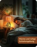 EDISHINE Lámpara de Mesa Vintage, con Pantalla Bohemia Tejida a Mano y Base de Hierro, Incluye Bombilla LED con Luz Blanca Cálida de 2700K, Ideal para Dormitorio, Sala de Estar y Oficina - 5