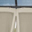 TOOLPORT Gazebo da giardino 3x3 m tetto di policarbonato da ca. 6 mm con teli laterali e zanzariere in crema - 8