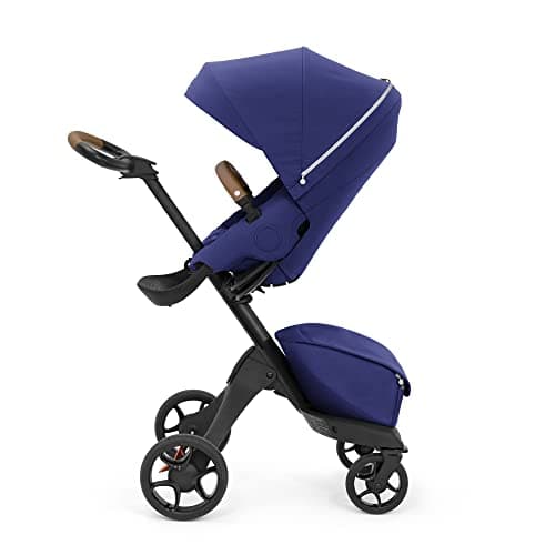 Stokke Xplory X, Royal Blue - Passeggino regolabile per il comfort del bambino e dei genitori - Imbottitura, Imbracatura e cerniera riflettente per una maggiore sicurezza - Si piega facilmente