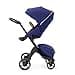 Stokke Xplory X, Royal Blue - Passeggino regolabile per il comfort del bambino e dei genitori - Imbottitura, Imbracatura e cerniera riflettente per una maggiore sicurezza - Si piega facilmente - 1
