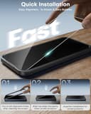 OMOTON für iPhone 17 Pro Panzer Schutz Glas mit Rahmen-Installationshilfe, kompatibel mit iPhone 17 Pro Kamera Schutzfolie, Anti- Kratzer, Bläschenfrei, 9H Härte Folie, 3+2 Stück - 2