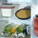 Corbero - Frigorífico Combi Estático | CCH1824EX | 262L | 180cm | Cajón Crisper | Luz LED | Estanterías Cristal | Hueveras y Cubiteras | Inox - 3