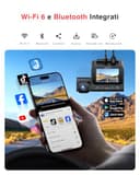 Jzones 3 Canale 4K Dashcam, Registrazione Video 4K+1080P+1080P, Dashcam Auto Anteriore, Posteriore e Interna con Visione Notturna STARVIS 2 e HDR, Parcheggio Sorvegliato 24H, Sensore G, WiFi 6 e GPS - 4