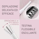 Panasonic ES-WR51 Epilatore Compatto per il Corpo, Rasoio da Donna, a Secco, Alimentato a Batteria (Necessaria 1 AAA), Cappuccio di Protezione, Spazzola di Pulizia, Bianco - 5