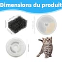 10er Katzenbrunnen Filter und 10er Pumpe Schwamm Kompatibel mit Petkit Eversweet Solo SE/Solo 2/3 Pro / 3 / 2s Katzen Trinkbrunnen,Trinkbrunnen Filter mit Vierfaches Filtersystem 3.0 Ersatzfilter - 2