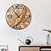 Giallobus - Orologio Bilay - Simple relief - Legno Mdf - Premium 60x60cm - n.13 Wood section - Artigianale Made in Italy - Silenzioso - Idea regalo - Moderni doppio livello - 4