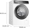 Bosch WGB24400IT Serie 8 Lavatrice smart a carica frontale, 9 kg, 1400 giri, Efficienza energetica A -20%, motore inverter con 10 anni di garanzia, riduce le pieghe, Bianco, 60 Cm - 2