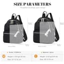 FORRICA Womens Backpack Nylon Lightweight Rucksack Casual Back Pack with Multi Pockets for Commuting and Everyday Use - Black (L) - 6