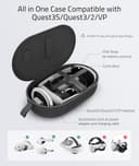 Syntech Tragetasche Kompatibel mit Meta Quest 3S/Quest 3/Oculus Quest2/VP/Pico4, Zubehör VR Gaming Headset mit Elite Strap, Touch Controllern, Premium Material ＆ Ultra-Sleek Design (Schwarz) - 2
