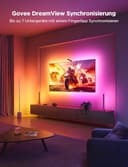 Govee TV Hintergrundbeleuchtung 3 Lite mit Fish-Eye Korrektur Funktion, Sync für 55-65 Zoll TVs, 3,6M RGBICW WiFi TV LED Strip mit Kamera, 4 Farben in 1 Lampenperle, Sprach- & APP-Steuerung - 3