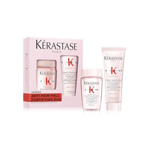Kérastase Genesis Duo Discovery Set with Bain Hydra-Fortifiant Shampoo 80ml & Fondant Renforçateur Conditioner 75ml, Strengthens & Fortifies Hair, Anti-Breakage Formulas