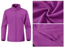 donhobo Womens 3 In 1 Jackets Fleece Ski Jacket Softshell Winter Waterproof Full Zip Windproof Coat Zip Pockets(Purple,M) - 5