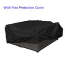 Panana 5 Seater Rattan Garden Furniture Corner Sofa Set with Coffee Table, Outdoor Patio Lounge Set with Cushions & Free Cover for Garden, Conservatory, Terrace (Mixed Grey Rattan with Grey Cushions) - 7