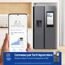 Samsung Frigorifero Side by Side Family Hub RS90F67BET/EF con Dispenser Acqua/Ghiaccio, Wifi con AI Energy Mode, Smart Cooling, SpaceMax, 614 L, LxAxP: 91,2 x 178,4 x 72,6 cm, Metal Inox - 3