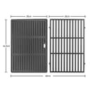 Vnierxful 7638 - Griglia e padelle in ghisa per Weber Spirit I & II serie 300, Spirit E310, E320, S310 (con pomelli anteriori), 44,5 cm, ricambio per Weber serie 300 - 2