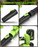 NewBeny Soffiatore per Foglie, Aspiratore Foglie a Batteria con 2 Batterie da 4000 mAh e 6 Velocità Regolabili, 288 MPH & 650 CFM Soffiatore Foglie per Giardini, Vialetti e Rimozione di Neve Leggera - 8