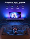 Govee RGBIC Barras de Luz, 38cm con Dobles Perlas de Luz WiFi Inteligente con Múltiples Opciones de Colocación para TV de 45-70 Pulgadas, Funcionan con Alexa y Google Assistant, Color Negro - 6