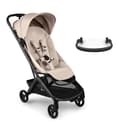 Bugaboo Butterfly 2 Lightweight Travel Stroller Cabin Size - Set with Bumper Bar - One-Hand Fold Portable Pushchair, Baby Buggy with Reclining Seat, Storage Basket, Carry Strap – Desert Taupe - 1