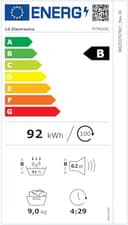 LG RT90X8C Wärmpepumpen Trockner, Energie B, 9 kg Kapazität, AI Dry, Allergy Care, weiß - 8