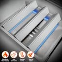 GFTIME 38.9CM 7635 Placa de Calor Piezas de Repuesto para Weber Spirit 200 II, Spirit 200, Spirit 200 E210 S210 E220 S220 (con pomo Delantero) Acero Inoxidable Difusor para Parrilla Barbacoa - 5