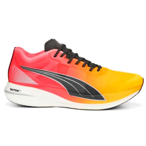 PUMA Mens Deviate Nitro Elite Fireglow Running Sneakers Shoes - Orange, Orange, 11.5