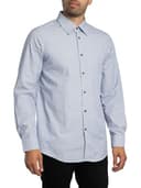 Armani Exchange Hombre Camisa con Estampado De Logotipo Regular, White Stripe, M - 1