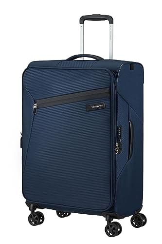 Samsonite Litebeam - Spinner M, Expandable Suitcase, 66 cm, 67/73 L, Blue (Midnight Blue)