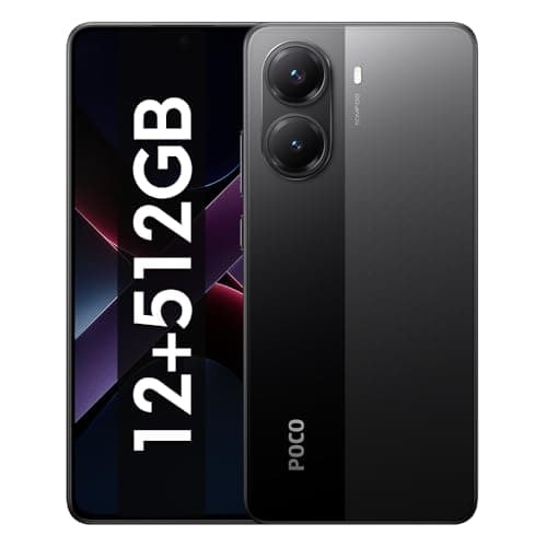 XIAOMI POCO X7 Pro - Smartphone de 12+512GB, Pantalla CrystalRes 1.5K 120Hz AMOLED, MediaTek Dimensity 8400-Ultra, Cámara de 50 MP, 90W HyperCharge, Cargador no Incluido, Negro (Versión ES)