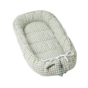 molis&co - Babynest - 100% Baumwolle (Oeko-TEX) - Babynestchen Neugeborene - Ideal als Reisebett, Kuschelnest Geeignet & Cradle Reducer - 90 x 50 cm - Mint Tea - 1