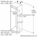 Bosch Frigorífico Combi, Integrable, 56 cm, Serie 6, NoFrost, VitaFresh XXL, Blanco, KIN86ADD0. - 9