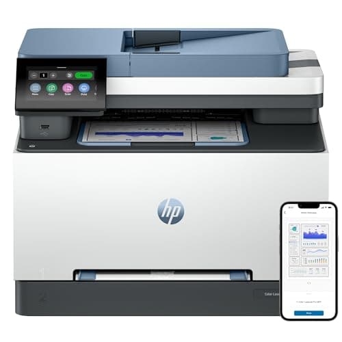 HP Color LaserJet Pro 3302sdw 499Q6F, Impresora Laser A4 Multifunción a Doble Cara automática, Escaner, Copiadora (25ppm, Wi-Fi Direct, Procesador 1,2 GHz, Memoria 512MB, Smart App) Blanca y Azul