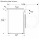 Bosch Lavadora, Libre Instalación, 8 kg, Serie 6, EcoSilence, Blanco, WUU28T63ES - 9