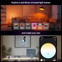 Philips Hue Smart LED A60 Bulb, White and Color Ambiance, E27 Base, 8.1W, Full Spectrum Light 1000K-20000K, 1100 Lumens, Dimmable, Works with Alexa, Google Assistant, and Apple Home, 2 Pack - 8