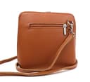 Lusso in pelle Genuine Italian Suede Front & Leather Back Handbag Crossbody Shoulder Bag with Detachable Strap (Tan) - 3