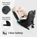 My Babiie MBCS300 Easy 360° Spin R129 Baby Car Seat – Top Tether, ISOFIX, Birth to 12yrs (40-150cm), i-Size, ERF, Group 0+/1/2/3, Rotating 360 Swivel - Pink Leopard - 7
