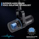 FDUCE SL40X Microfono dinamico XLR per registrazione vocale, podcasting, giochi, streaming, microfono cardioide interamente in metallo, tecnologia di isolamento vocale, nero - 2