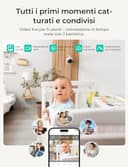 Dr.Care Baby Monitor Video e Audio Smart WiFi con App Mobile, Schermo Diviso 4" 720P e Telecamera 1080P, Visione Notturna HD, Audio Bidirezionale, Batteria Rimovibile 2500mAh,VistaView Lite RB - 7