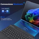 MoKo Tastiera Bluetooth Italiana con Touchpad per Microsoft Surface Pro 11/ Pro 10/ Pro 9/ Pro 8/ Pro X da 13", Layout QWERTY Tastiera Sottile di Type Cover con Portapenna (senza Ricarica), Grigio - 3