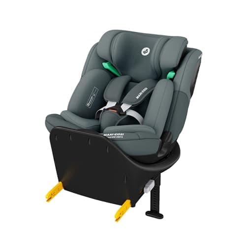 Maxi-Cosi Emerald 360 S i-Size, Silla coche bebé giratoria 360°multiedad, 0-12 años (40-150 cm), 360° FlexiSpin, 4 posiciones reclinación, Protección contra impactos laterales G-CELL, Tonal Graphite