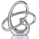 Statua moderna in ceramica con decorazione argentata, decorazione astratta per la casa, per soggiorno, camera da letto, bagno, ufficio, mensola, caminetto, matrimonio, tavolino da caffè, sala da - 1