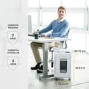 Fellowes Powershred 12MS - Destructora trituradora de Papel, destruye hasta 12 Hojas, minicorte, Nivel de Seguridad DIN P-4, para pequeñas Empresas y oficinas domésticas, 1-3 usuarios, Color Blanco - 8