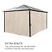 blumfeldt Pantheon Solid Sky Ambient Solar pabellón, Pared Lateral, Accesorios: 4 Paredes Laterales, protección del Viento y de miradas, poliéster de 140 g/m², hidrófugo, 3 x 4 m, Gris Claro - 3