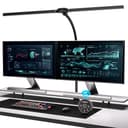 EYOCEAN Schreibtischlampe, Doppelkopf Schreibtischlampe Klemmbar, 24W 80cm Tageslichtlampe Schreibtisch mit Fernbedienung, Dimmbare Monitor Lampe, Büro Tischlampe, Augenschutz Bildschirmlampe - 1