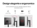 LG 32UR550K Monitor 32" Ultra HD 4K, 3840x2160, HDR 10, DCI-P3 90%, Speaker Stereo 10W, 60Hz, 4ms, HDMI 2.0, DisplayPort, Uscita Cuffie, Stand Pivot, Nero - 4