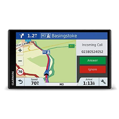 Garmin DriveSmart 61LMT-S 6.95 Inch Sat Nav with Lifetime Map Updates for UK, Ireland and Full Europe, Free Live Traffic and Built-In Wi-Fi,Black (Renewed)