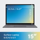 SenseAGE Magnetic Privacy Screen Filter for Surface Laptop 15 inch (6/5/4/3/2/1), Anti-Glare/Blue Light, Anti-Spy Screen Filter, Easy On/Off, Compatible with Microsoft Surface Laptop 15 inch - 2